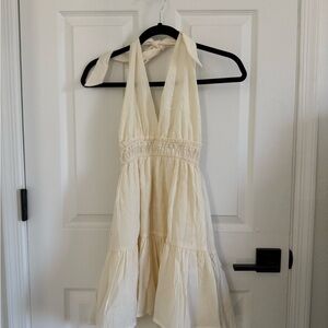 Forever 21 Cream Halter Dress